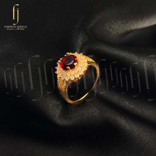 HEER RUBY ADJUSTABLE RING